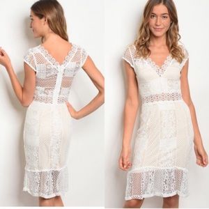 Willow Crochet Lace Midi Dress